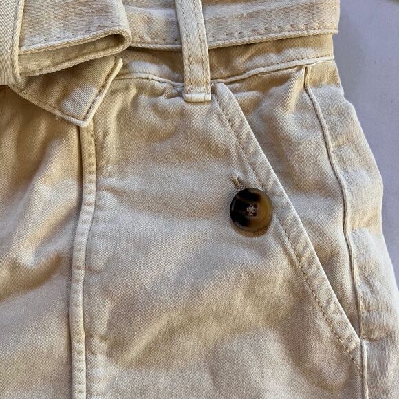 BLANKNYC Exposed Button Twill Self Belted Cuffed Cargo Shorts Camel Size 28 NWT - Picture 7 of 13
